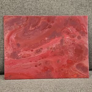 Abstract Red Canvas Art